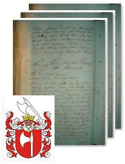 Przykładowe zdjęcie wywodu rodowitości szlacheckiej z 1802 roku, stron 3.jpg