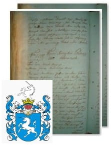 Przykładowe zdjęcie wywodu rodowitości szlacheckiej z 1802 roku, stron 2.jpg