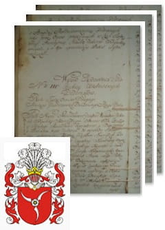 Przykładowe zdjęcie wywodu rodowitości szlacheckiej z 1802 roku, stron 3.jpg