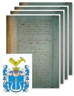 Przykładowe zdjęcie wywodu rodowitości szlacheckiej z 1802 roku, stron 4.jpg