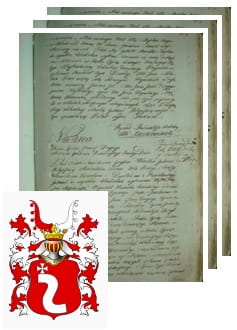 Przykładowe zdjęcie wywodu rodowitości szlacheckiej z 1802 roku, stron 3.jpg