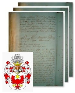 Przykładowe zdjęcie wywodu rodowitości szlacheckiej z 1802 roku, stron 3.jpg