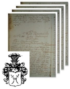 Przykładowe zdjęcie wywodu rodowitości szlacheckiej z 1802 roku, stron 4.jpg