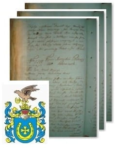 Przykładowe zdjęcie wywodu rodowitości szlacheckiej z 1802 roku, stron 3.jpg