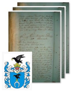 Przykładowe zdjęcie wywodu rodowitości szlacheckiej z 1802 roku, stron 3.jpg