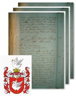 Przykładowe zdjęcie wywodu rodowitości szlacheckiej z 1802 roku, stron 3.jpg