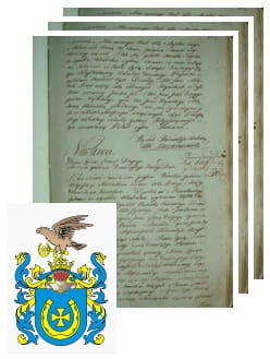 Przykładowe zdjęcie wywodu rodowitości szlacheckiej z 1802 roku, stron 3.jpg