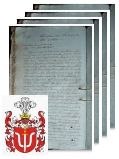 Przykładowe zdjęcie wywodu rodowitości szlacheckiej z 1813 roku, stron 04.jpg