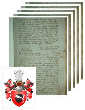 Przykładowe zdjęcie wywodu rodowitości szlacheckiej z 1802 roku, stron 5.jpg