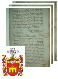 Przykładowe zdjęcie wywodu rodowitości szlacheckiej z 1802 roku, stron 3.jpg