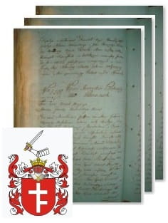 Przykładowe zdjęcie wywodu rodowitości szlacheckiej z 1802 roku, stron 3.jpg