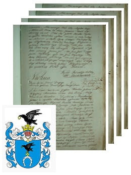 Przykładowe zdjęcie wywodu rodowitości szlacheckiej z 1802 roku, stron 4.jpg