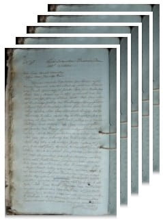 Przykładowe zdjęcie wywodu rodowitości szlacheckiej z 1832 roku, stron 5.jpg