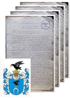 Przykładowe zdjęcie wywodu rodowitości szlacheckiej z 1803 roku, stron 4.jpg