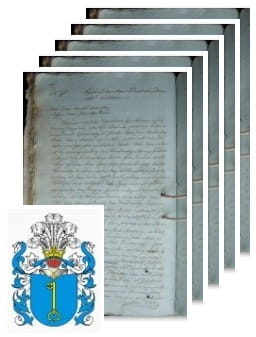 Przykładowe zdjęcie wywodu rodowitości szlacheckiej z 1816 roku, stron 5.jpg