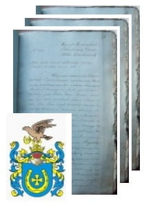 Przykładowe zdjęcie wywodu rodowitości szlacheckiej z 1820 roku, stron 3.jpg