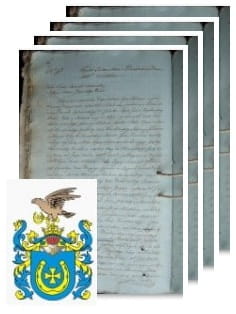 Przykładowe zdjęcie wywodu rodowitości szlacheckiej z 1812 roku, stron 4.jpg