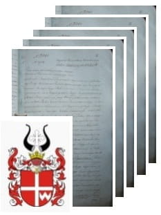 Przykładowe zdjęcie wywodu rodowitości szlacheckiej z 1832 roku, stron 5.jpg
