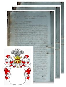 Przykładowe zdjęcie wywodu rodowitości szlacheckiej z 1816 roku, stron 3.jpg