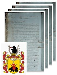 Przykładowe zdjęcie wywodu rodowitości szlacheckiej z 1813 roku, stron 4.jpg