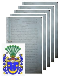 Przykładowe zdjęcie wywodu rodowitości szlacheckiej z 1832 roku, stron 5.jpg