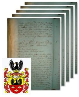 Przykładowe zdjęcie wywodu rodowitości szlacheckiej z 1802 roku, stron 5.jpg