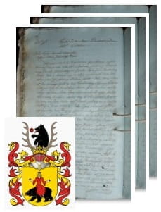 Przykładowe zdjęcie wywodu rodowitości szlacheckiej z 1805 roku, stron 3.jpg