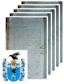 Przykładowe zdjęcie wywodu rodowitości szlacheckiej z 1816 roku, stron 5.jpg