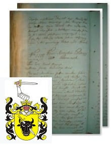 Przykładowe zdjęcie wywodu rodowitości szlacheckiej z 1802 roku, stron 2.jpg