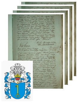 Przykładowe zdjęcie wywodu rodowitości szlacheckiej z 1802 roku, stron 4.jpg
