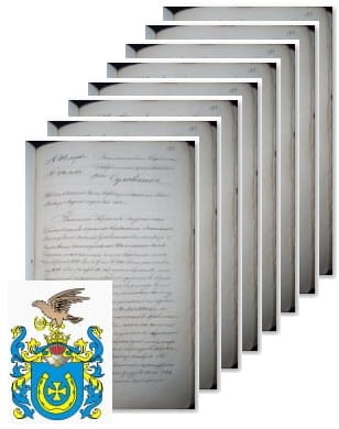 Przykładowe zdjęcie wywodu rodowitości szlacheckiej z 1836 roku, stron 8.jpg