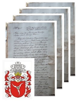 Przykładowe zdjęcie wywodu rodowitości szlacheckiej z 1824 roku, stron 4.jpg