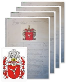 Przykładowe zdjęcie wywodu rodowitości szlacheckiej z 1877 roku, stron 4.jpg