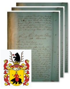 Przykładowe zdjęcie wywodu rodowitości szlacheckiej z 1802 roku, stron 3.jpg