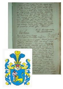 Przykładowe zdjęcie wywodu rodowitości szlacheckiej z 1802 roku, stron 1.jpg