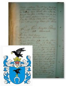 Przykładowe zdjęcie wywodu rodowitości szlacheckiej z 1802 roku, stron 1.jpg