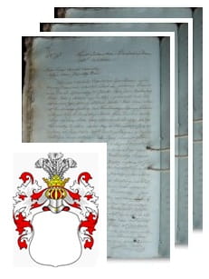 Przykładowe zdjęcie wywodu rodowitości szlacheckiej z 1805 roku, stron 3.jpg