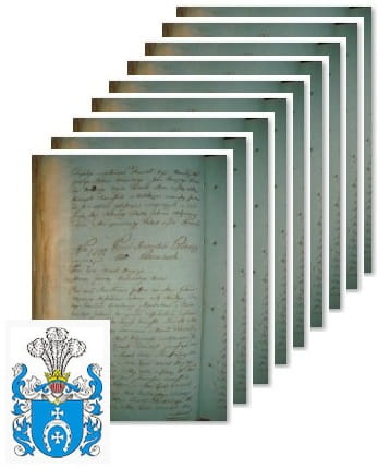 Przykładowe zdjęcie wywodu rodowitości szlacheckiej z 1802 roku, stron 12.jpg