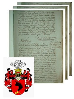 Przykładowe zdjęcie wywodu rodowitości szlacheckiej z 1802 roku, stron 3.jpg