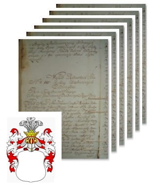 Przykładowe zdjęcie wywodu rodowitości szlacheckiej z 1802 roku, stron 6.jpg