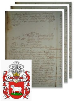 Przykładowe zdjęcie wywodu rodowitości szlacheckiej z 1802 roku, stron 3.jpg