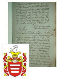 Przykładowe zdjęcie wywodu rodowitości szlacheckiej z 1802 roku, stron 1.jpg