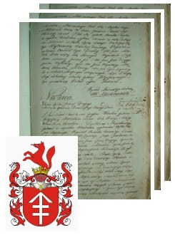 Przykładowe zdjęcie wywodu rodowitości szlacheckiej z 1802 roku, stron 3.jpg