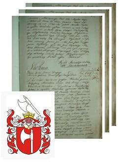 Przykładowe zdjęcie wywodu rodowitości szlacheckiej z 1802 roku, stron 3.jpg