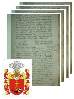 Przykładowe zdjęcie wywodu rodowitości szlacheckiej z 1802 roku, stron 4.jpg