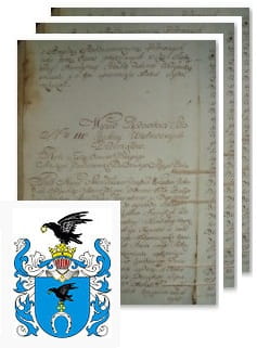 Przykładowe zdjęcie wywodu rodowitości szlacheckiej z 1802 roku, stron 3.jpg