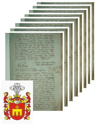 Przykładowe zdjęcie wywodu rodowitości szlacheckiej z 1802 roku, stron 8.jpg