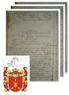 Przykładowe zdjęcie wywodu rodowitości szlacheckiej z 1802 roku, stron 3.jpg