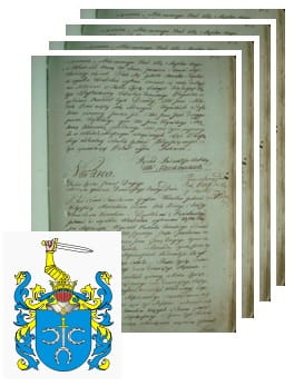 Przykładowe zdjęcie wywodu rodowitości szlacheckiej z 1802 roku, stron 4.jpg