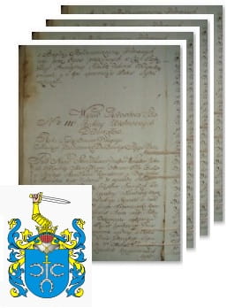 Przykładowe zdjęcie wywodu rodowitości szlacheckiej z 1802 roku, stron 4.jpg